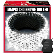 EXTRALINK lampki choinkowe świąteczne 10m 100 LED białe zimne zewnętrzne i wewnętrzne na baterie