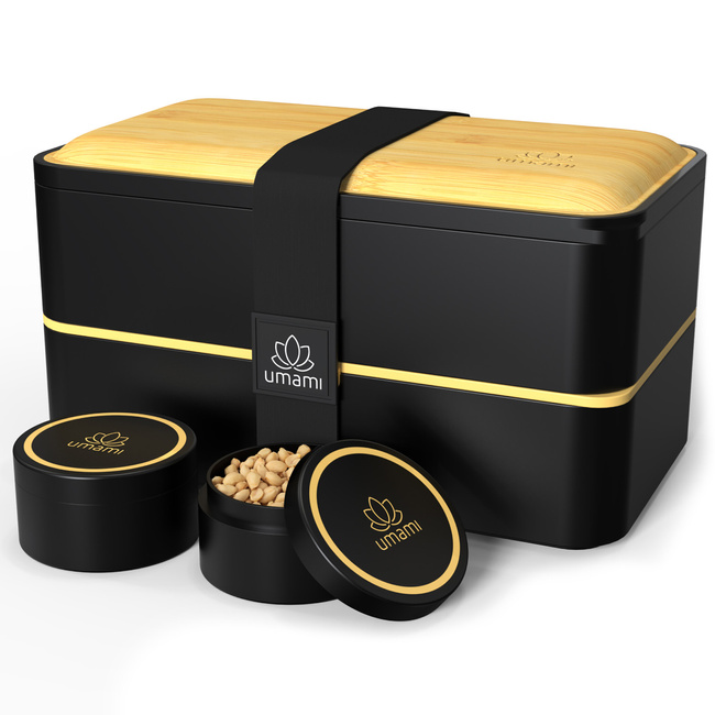 Lunchbox Original - Black & Bamboo - 1200 Ml - Umami