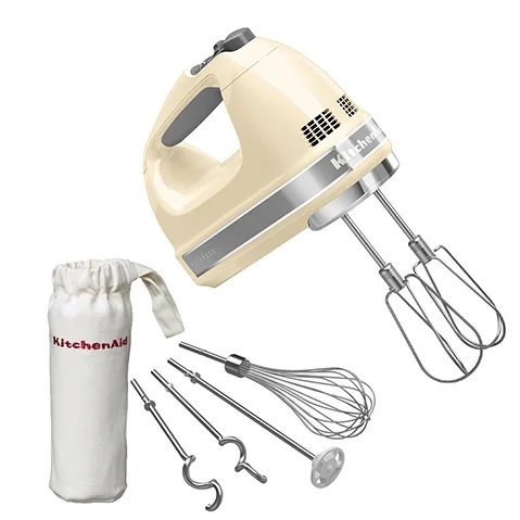 Dziewięciobiegowy mikser ręczny KitchenAid 5KHM9212EAC, kremowy