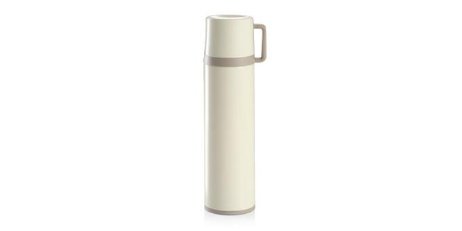 Termos z kubkiem Constant Cream 1,0 l, nierdzewny - Tescoma