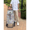 Wózek na zakupy po schodach Rolser I-Max William Morris 6L Pomegranate, 6 kół, torba 43 l