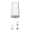 Kieliszki do szampana wąskie Trebonn SplitGlass 320 ml, czarny zaczep, 2 czasze bez nóżki