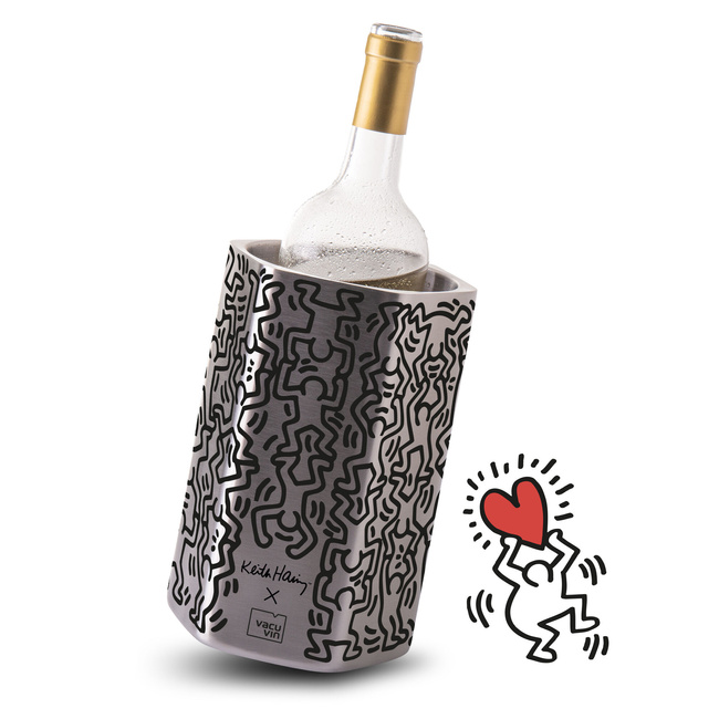 Cooler do wina Vacu Vin Hive x Keith Haring, stal nierdzewna