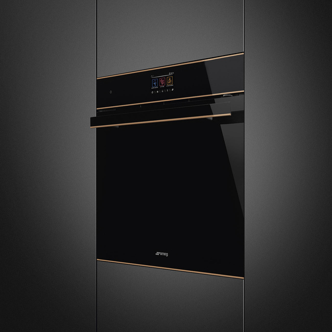 Smeg - Piekarnik, 60 cm, Dsn dsn Sop6604Tpnr Czarne Szkło + Miedź