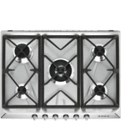 Smeg - Płyta gazowa, 70 cm, Victoria, Inox Victoria SR975XGH Stal Nierdzewna (Chromowane Pokrętła)