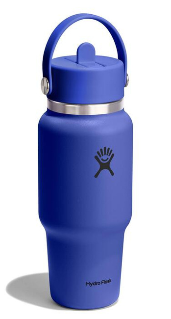 Butelka Hydro Flask 24 oz Wide Mouth Travel z zakrętką Flex Straw, Capri Blue