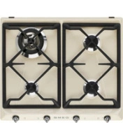 Smeg - Płyta gazowa, 60 cm, Victoria, Kremowy victoria Sr964Pgh kremowy (Chromowane pokrętła).