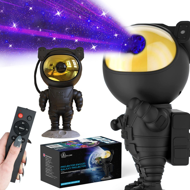 Extralink Home Projektor Gwiazd Czarny | Lampka Nocna, Rzutnik | Dla Dzieci, Astronauta