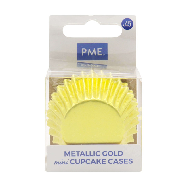 Pme metaliczne mini papilotki na muffinki (45 sztuk) złoty
