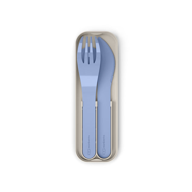 Monbento Pocket Color Sztućce Na Wynos W Etui Blue Infinity