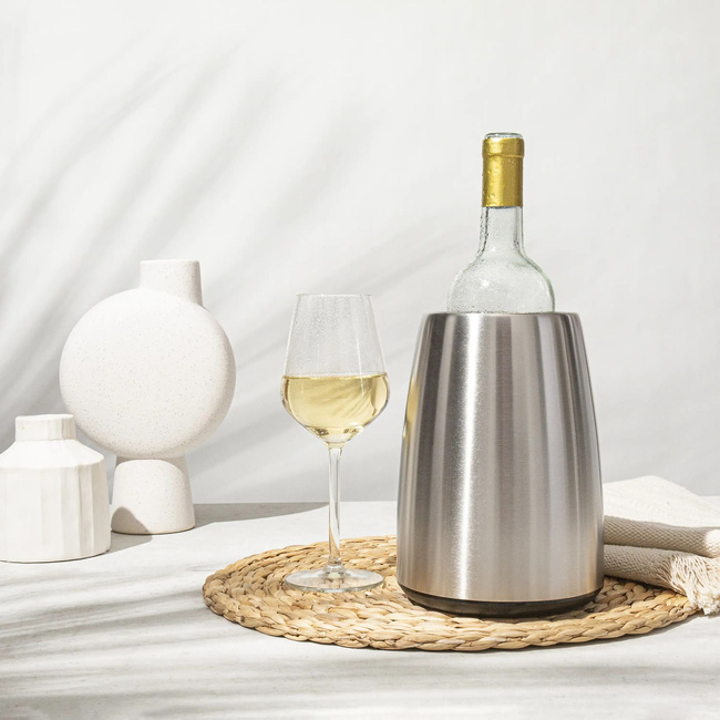 Aktywny schładzacz do wina Elegant - stalowy - Vacu Vin
