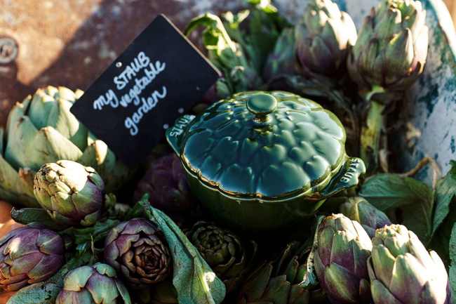 Staub Special Cocotte Garnek żeliwny okrągły karczoch 3 ltr, zielony