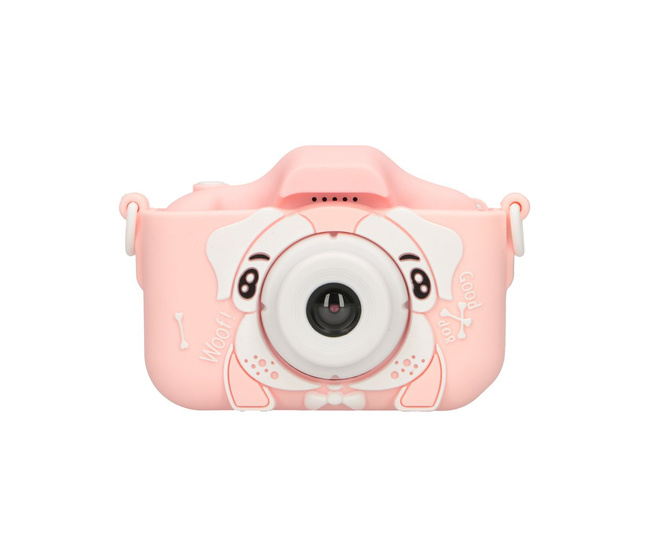 Extralink Kids Camera H28 Dual Różowy - Aparat Cyfrowy - 1080p 30fps, Wyświetlacz 2.0"