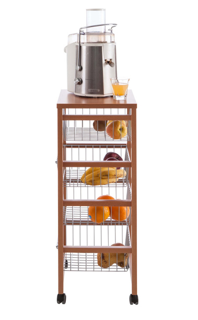 Arredamenti Gingerone Wózek kuchenny - 83 x 46 cm, Brązowy