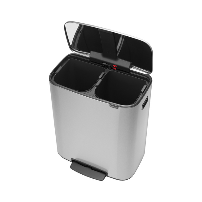 Kosz pedałowy Brabantia Bo Pedal Bin 2 x 30 l, stal matowa FPP