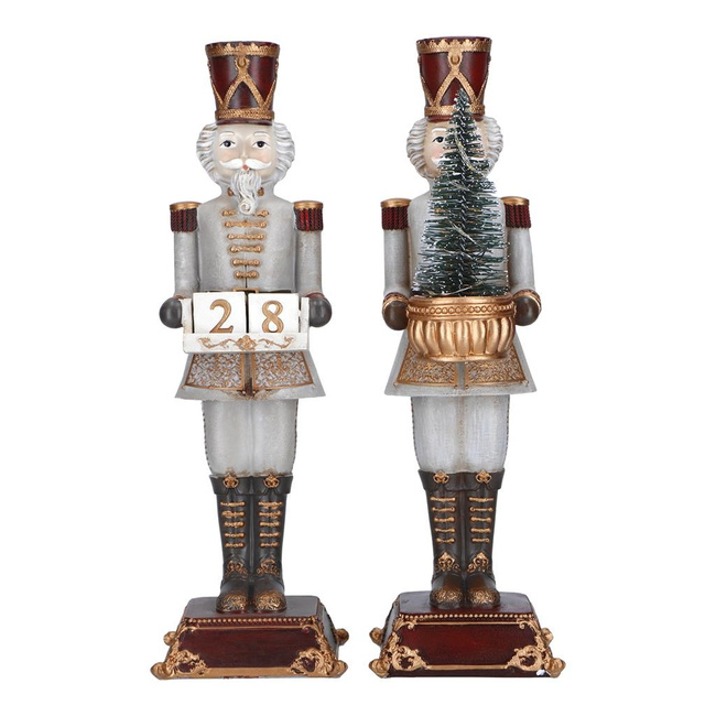 Zestaw 2 figurek dziadków do orzechów 31,5cm led - Merry moments