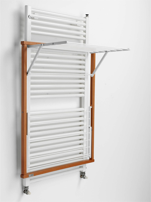 Arredamenti Klaus Suszarka na pranie na kaloryfer - 89 x 68 cm, Brązowy