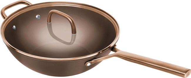 Milano Wok z pokrywką 30 cm brązowy - Zwilling