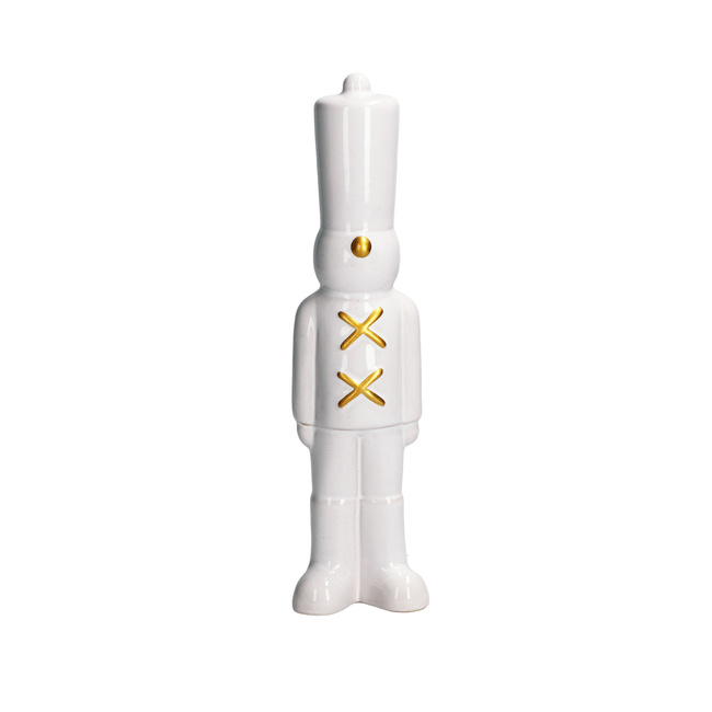 Figurka żołnierz Rituali Domestici Sullattentisto, biała, kamionka, 26 cm