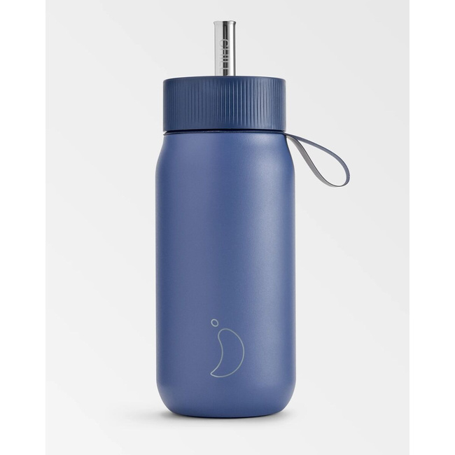 Termiczny kubek 2w1 ze słomką | 750ml | Granatowy series 2 - Chillys bottles