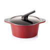 HAPPYCALL Garnek Aluminiowo-Ceramiczny Alumite 24 cm 4 l czerwony wysoki