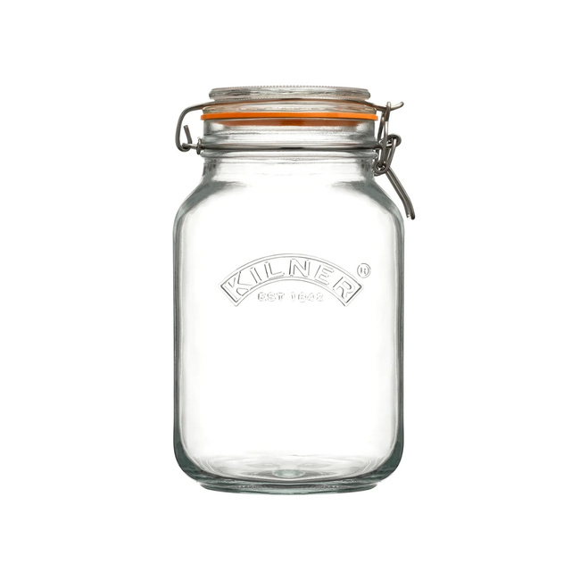 Słoiki kwadratowe Clip Top 2L - Kilner