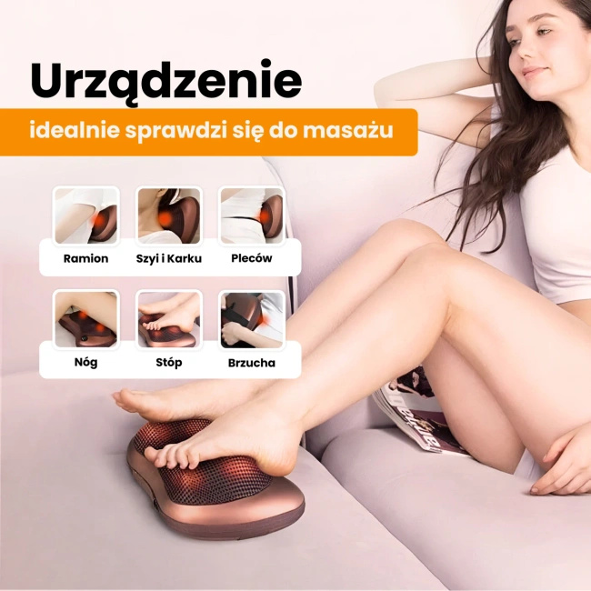 Poduszka masująca Extralink Smart Life Massage Pillow z ogrzewaniem, zasilanie AC/DC
