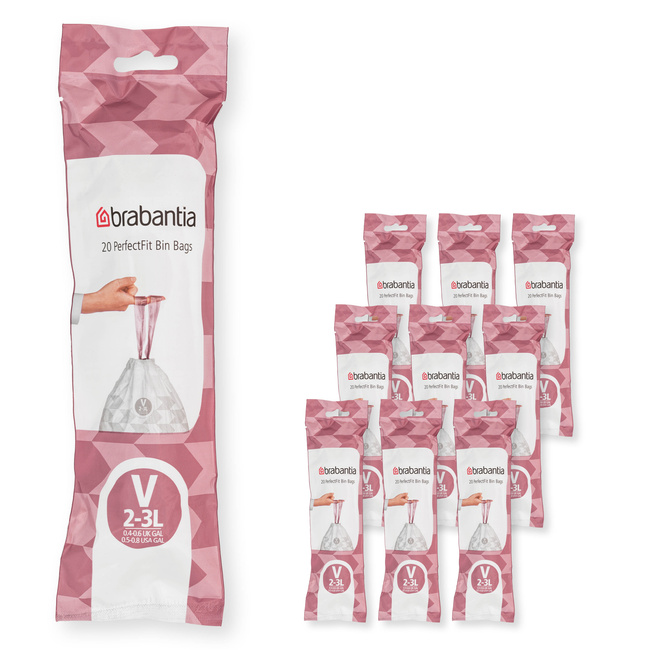 Worki na śmieci Perfectfit rozmiar V 2-3l 200szt 10x20 - Brabantia
