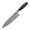 Shiori - 3-Set Kuro Murō + Santoku + Sifu - Zestaw Trzech Noży Ze Stali Damasceńskiej