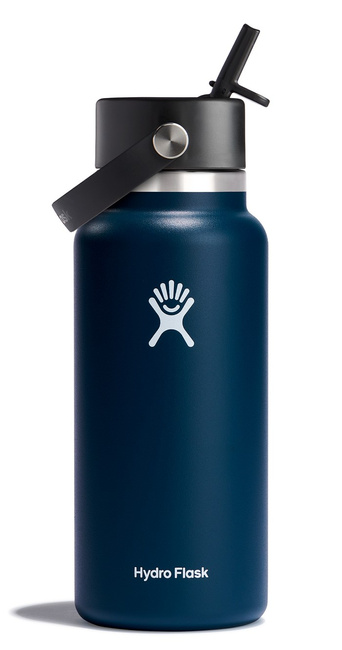 Butelka 32oz Wide Mouth Flex Straw Cap, Indigo - Hydro Flask