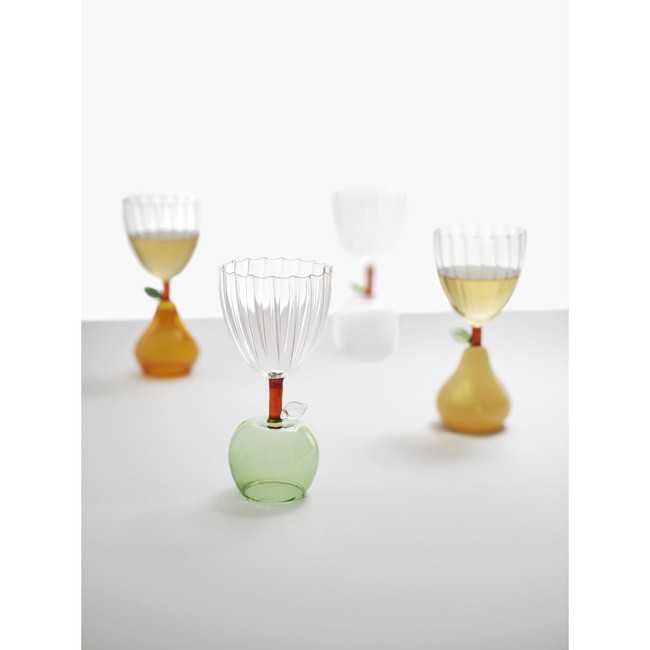 Kieliszki Jabłko zielone 18 cm - Ichendorf Milano