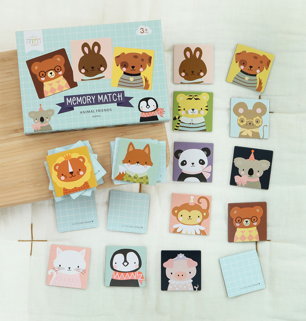Gra memory Animal Friends dla dzieci A Little Lovely Company