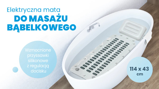 Extralink Lifestyle | Elektryczna mata do masażu bąbelkowego | Do wanny
