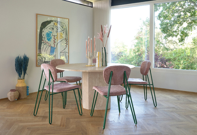 Wazon z kamionki Villa Collection Styles z dziobkiem, 34 cm, zielone paski