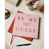 Księga gości Printworks Be My Guest, różowa w rdzawym etui, 100 stron