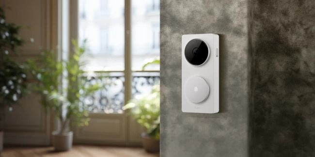 Wideodomofon Aqara Doorbell Camera Hub G410 Select, biały, kamera 2K z hubem