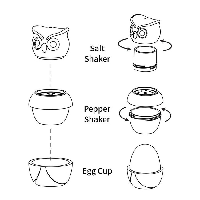Kieliszek Do Jajek Solniczka Pieprzniczka - Qualy