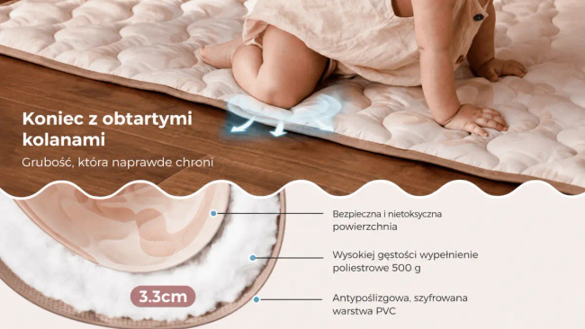 Momcozy Gm017 | Mata do zabawy dla dziecka | Kolor brązowy