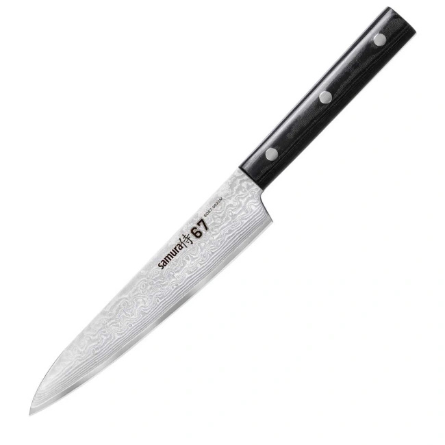 Nóż uniwersalny Samura Damascus 67, ostrze 15 cm, rękojeść z mikarty