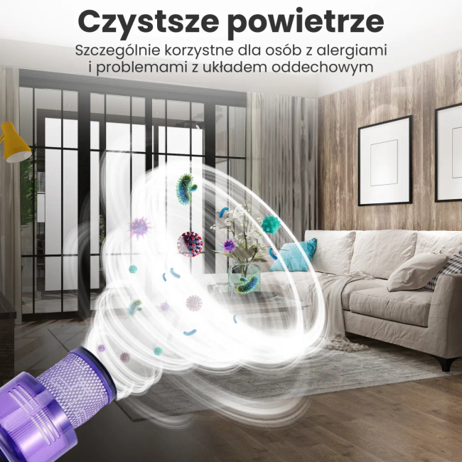 Extralink Zmywalne filtry do odkurzacza Dyson V11/SV14/SV15/SV16/SV17 Stick | Zestaw filtrów | 3 sztuki
