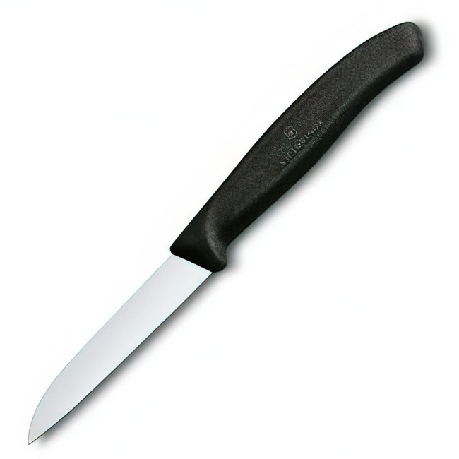 Victorinox Nóż do Jarzyn z Gładkim Ostrzem 8 cm, Czarny