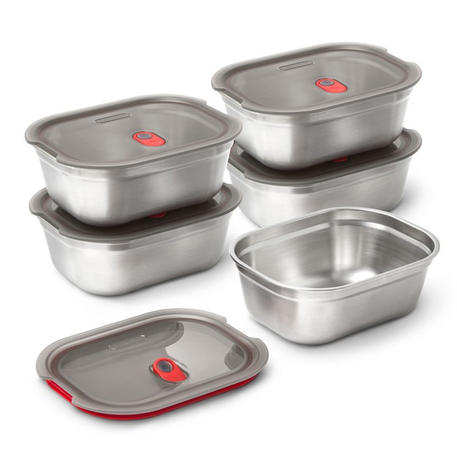 Lunchbox stalowy Black+Blum Multifunction M, 900 ml, do piekarnika i mikrofalówki