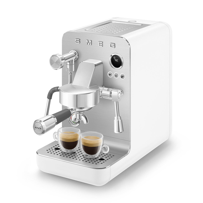 Smeg - Ekspres do kawy, Kolbowy ekspresy do kawy, Kolbowe, Minipro Emc02whmeu Biały (Mat)