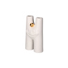 Wazon ceramiczny litera H Rituali Domestici Glinfluencer, biało-złoty, 16 cm