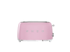 Smeg - Toster, cztery kromki, pastelowy róż 50's style Tsf02Pkeu Pastelowy róż.