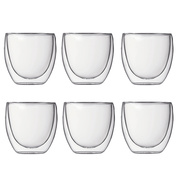 Szklanki z podwójną ścianką 6 szt. Pavina 80 ml transparent
