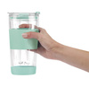 Kubek termiczny szklany ze słomką 600 ml miętowy Fuori 30428 - Vialli Design