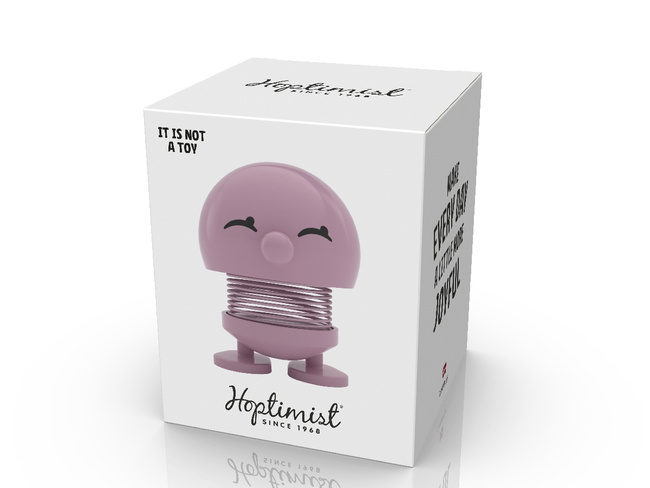 Hoptimist Bimble S Light Red figurka dekoracyjna kompaktowa porcja optymizmu