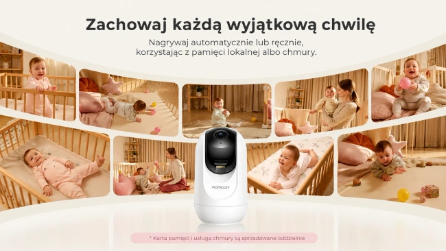 Elektroniczna niania wideo Momcozy BM04 z Wi-Fi i jednostką rodzica
