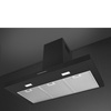 Smeg - Okap Przyścienny, 90 Cm, T-Kształtny Universal Kbt900ne Czarny Mat.